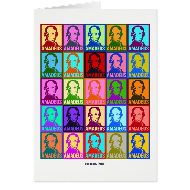 Pop Art Colorful Amadeus | Mozart Rock Me (Vorne)