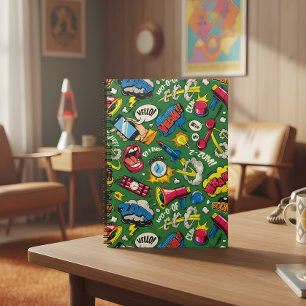 Pop Art Colorful Pattern - Retro Comic Explosion Notizblock