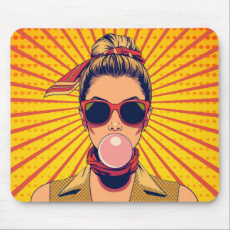 Pop Art Colorido Arte Moderna Vibrante Mousepad