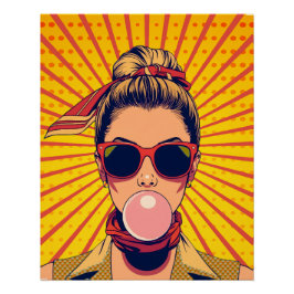  Pop Art Colorido  Arte Moderna Vibrante  Poster