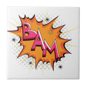 Pop Art Comic Bam! Fliese