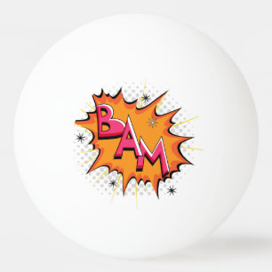 Pop Art Comic Bam! Tischtennisball