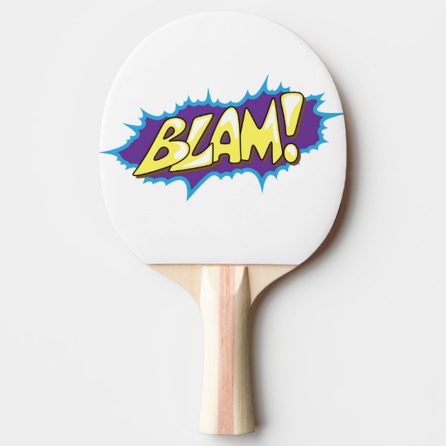 Pop Art Comic Blam! Tischtennis Schläger (Vorderseite)