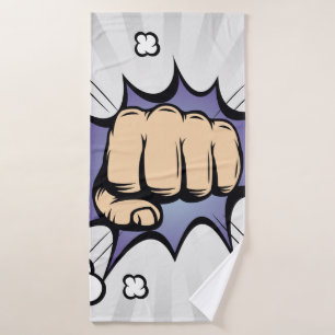 Pop Art Comic Blasen Design. Vintage Darstellung Badehandtuch