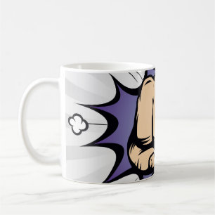 Pop Art Comic Blasen Design. Vintage Darstellung Kaffeetasse