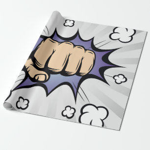 Pop-Art-Comic-Blasen-Design. Vintage-Illustration Geschenkpapier