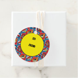 Pop Art Comic Buchführungen Geschenkanhänger