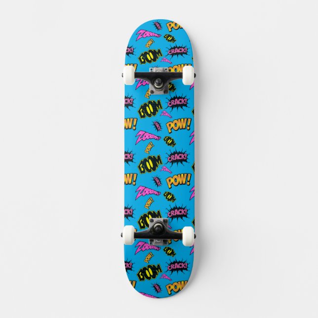 Pop Art Comic Cartoon Design Skateboard (Vorderseite)