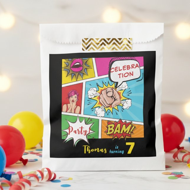 Pop Art Comic Geburtstag Geschenktütchen (Von Creator hochgeladen)