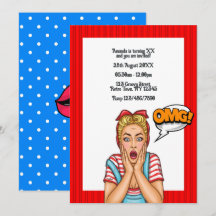Pop Art Comic Geburtstagsparty Einladung