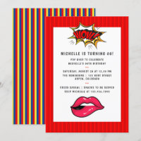 Pop Art Comic Geburtstagsparty Einladung