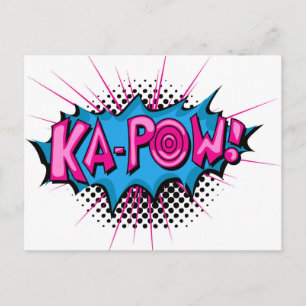 Pop Art Comic Ka-Pow! Postkarte