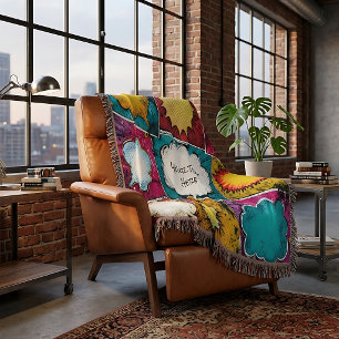 Pop-Art-Comic-Panel-Wurfdecke Decke