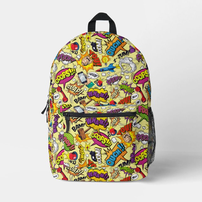 Pop Art Comic Retro-Rückpack Bedruckter Rucksack (Vorderseite)