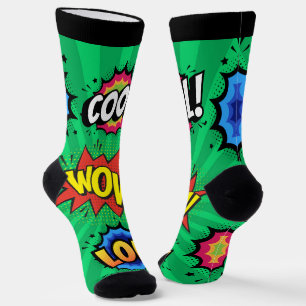 Pop Art Comic sprechen Blasen Socken