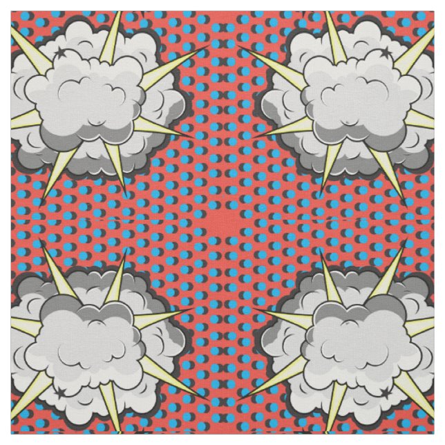 Pop-Art-Comic-Stil-Explosion Stoff (Muster)