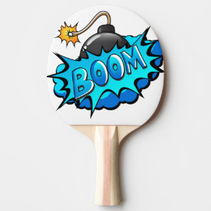 Pop Art Comic Style Bombe Boom! Tischtennis Schläger