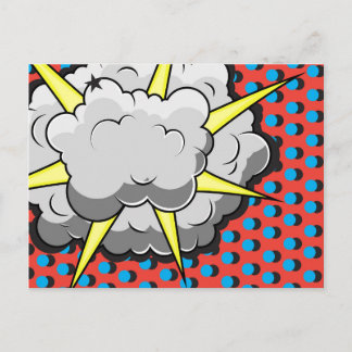 Pop Art Comic Style Explosion Postkarte