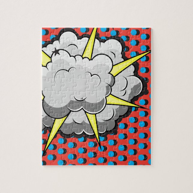 Pop-Art-Comic-Style-Explosion Puzzle (Vertikal)