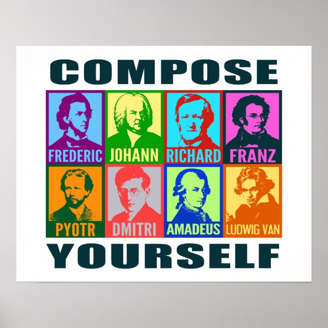 Pop Art Composer | Selbstkomposition Poster (Vorne)