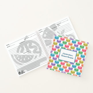Pop Art Cookies Farbenfrohe Macarons Personalisier Notizbuch