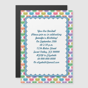 Pop Art Cookies Farbige Macarons Magneteinladung