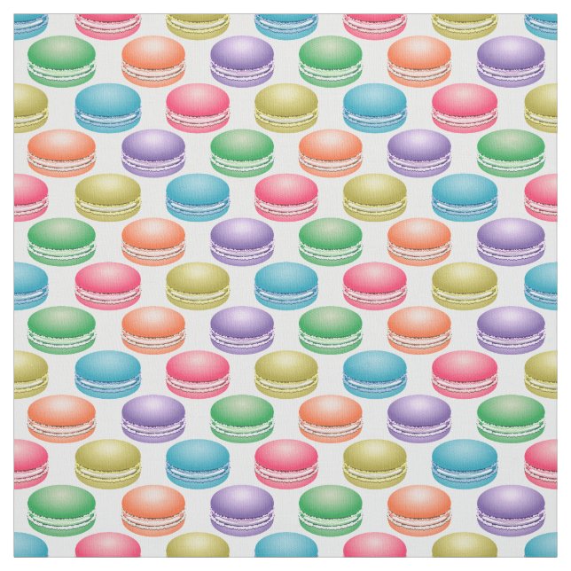 Pop Art Cookies Farbige Macarons Stoff (Muster)