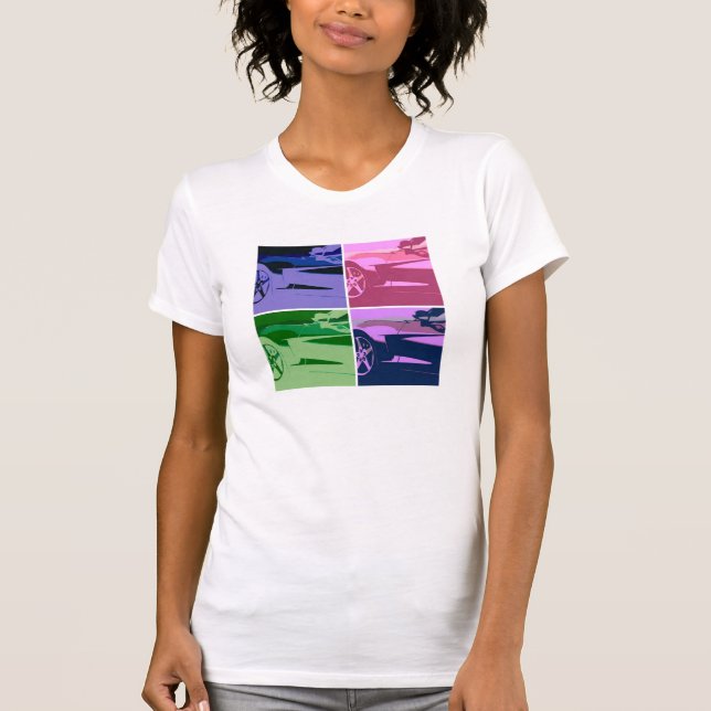 Pop Art Corvettes T-Shirt (Vorderseite)
