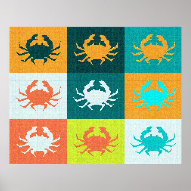 Pop Art Crab Poster 2 (Vorne)