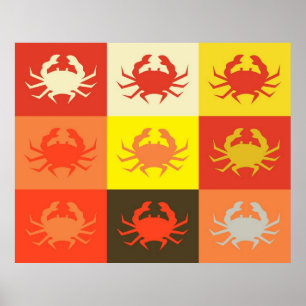 Pop Art Crab Poster 5