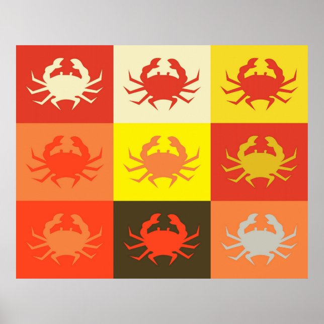 Pop Art Crab Poster 5 (Vorne)