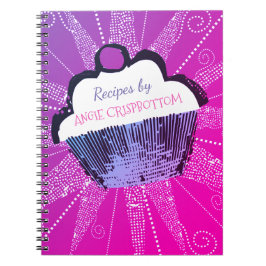 Pop Art cupcake Backen Rezept Notebook Notizblock