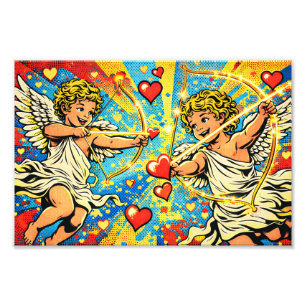 Pop-Art-Cupids der Liebe Fotodruck
