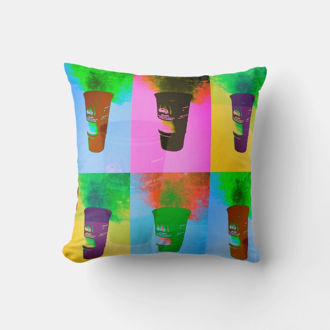 Pop Art Cups Kissen (Vorderseite)