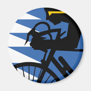 Pop Art Cyclist Magnet