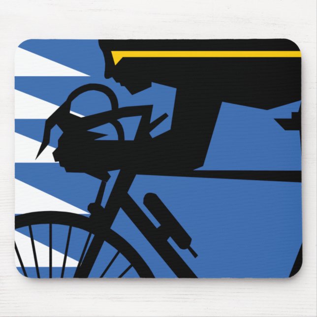Pop Art Cyclist Mousepad (Vorne)