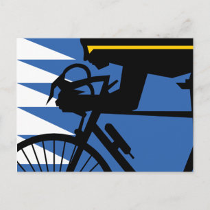 Pop Art Cyclist Postkarte