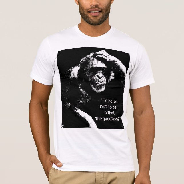 Pop Art Denken Monkey Shakespeare Zitat Männer T-Shirt (Vorderseite)