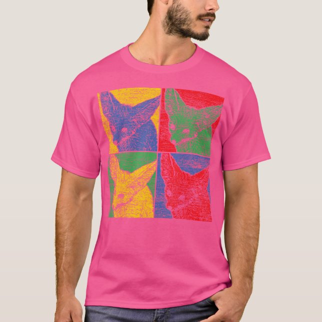 Pop Art Desert Fox T-Shirt (Vorderseite)