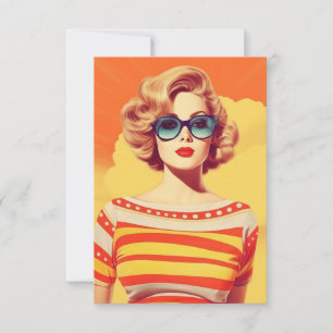 Pop-Art-Design, Retro-inspiriert Dankeskarte
