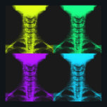 Pop Art Digital X-Ray Poster<br><div class="desc">Das Design zeichnet sich durch vier farbige,  digital verstärkte Röntgenbilder aus - Pop Art Style!</div>