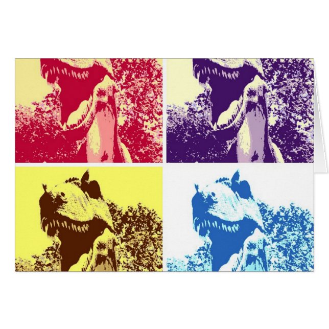 Pop Art Dinosaurs T-Rex (Vorderseite (Horizontal))