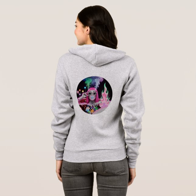 Pop Art Diva Vegas Hoodie 💖 🃏 (Schwarz voll)