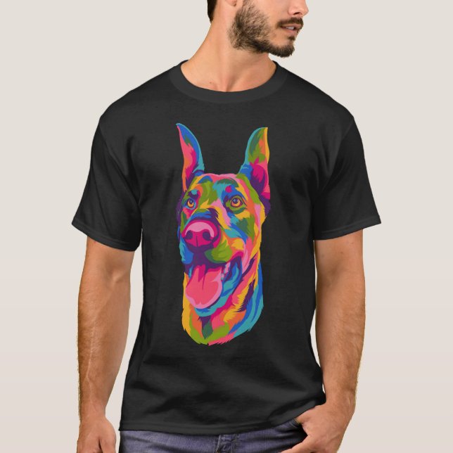Pop Art Doberman Niedlich Paw Pet Männer Frauen Ki T-Shirt (Vorderseite)