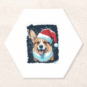 Pop Art Dog Christmas Corgi Untersetzer