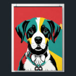 Pop Art Dog Foto - Moderne Retro Color Block Poste Poster<br><div class="desc">"Pop Art Dog Foto - Modernes Retro Color Block Poster" Erhöhen Sie Ihren Platz mit unserem Poster "Pop Art Dog Foto", einem kühlen und lebendigen Stück, das moderne Trends nahtlos mit einem Hauch von Retro-Charme verbindet. Dieses Poster zeichnet sich durch ein stilvolles Farbblockdesign aus, das Ihre Liebe für Hunde auf...</div>