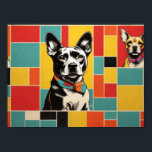 Pop Art Dog Foto - Moderne Retro Color Block Poste Poster<br><div class="desc">Entspannen Sie sich in unserem Poster "Pop Art Dog Foto", einem kühlen und lebendigen Stück, das moderne Trends nahtlos mit einem Hauch von Retro-Charme verbindet. Dieses Poster zeichnet sich durch ein stilvolles Farbblockdesign aus, das Ihre Liebe für Hunde auf einzigartige Weise unterstreicht. Egal, ob Sie ein Liebhaber der Pop oder...</div>