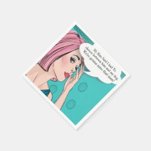 Pop Art Dog Lover Spaß Cocktail Napkin Serviette