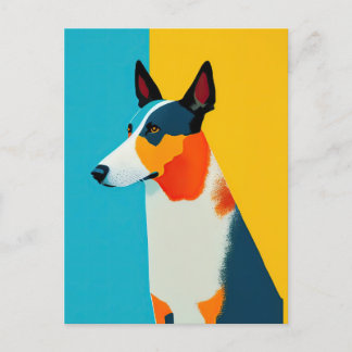 Pop Art Dog Portrait Postkarte