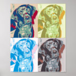 Pop Art Dog Poster<br><div class="desc">Ein Poster meines Hundes Ruger im Pop Art Stil.</div>